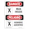 Signmission Safety Sign, OSHA Danger, 14" Height, Aluminum, Man Inside, Bilingual Spanish OS-DS-A-1014-VS-1817 - alternate 1